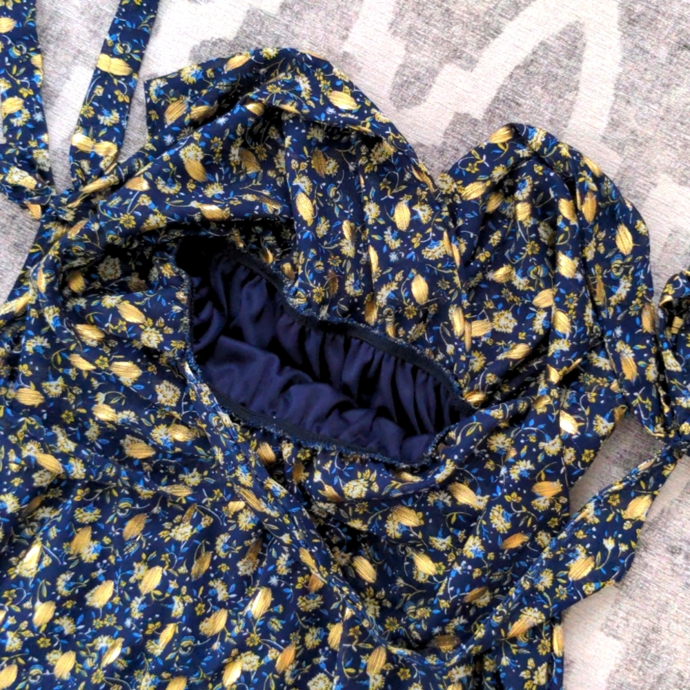 Sheer Patterned Maxi Dress - Picture 8 of 9